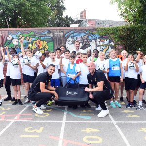 Premier League players head back to school to take part in Premier League Primary Stars PE lessons