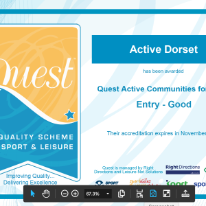 Active Dorset rated 'good' in QUEST Accreditation